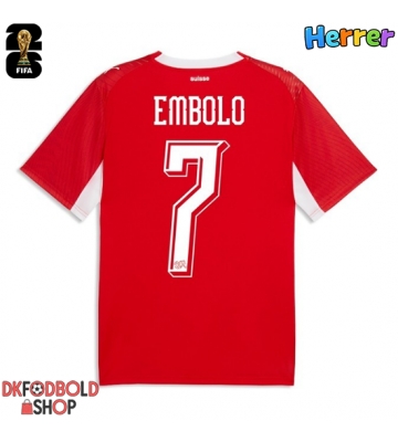 Schweiz Breel Embolo #7 Hjemmebanetrøje VM 2026 Kort ærmer